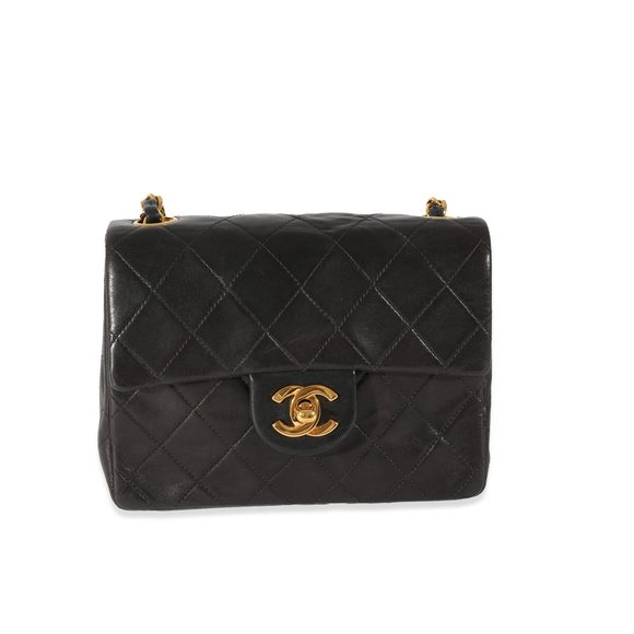 Chanel Vintage Black Lambskin 24K Mini Flap Bag - Picture 1 of 8